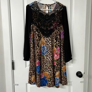 Leopard & floral dress